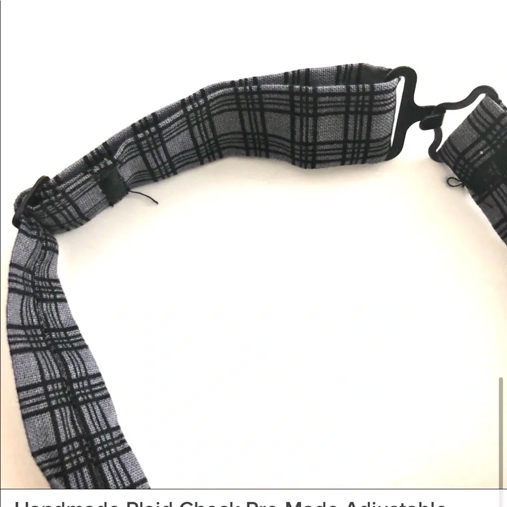 Stylish Red Checkered and Gray Plaid Kids Premade Bow Tie Set baby